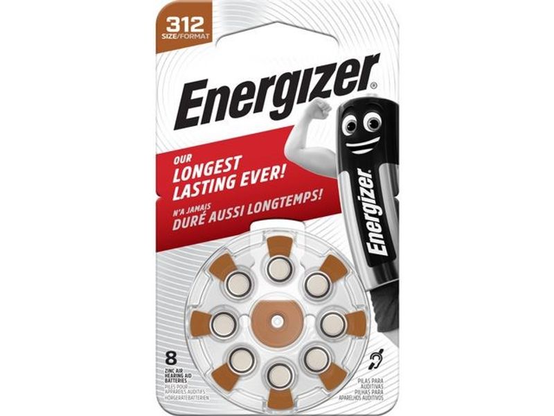 Batteri ENERGIZER hörsel 312 brun 8/fp