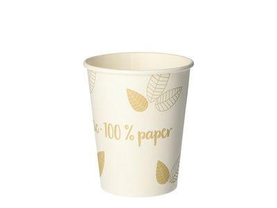 Pappersbägare PURE 240ml z.plast 50/fp