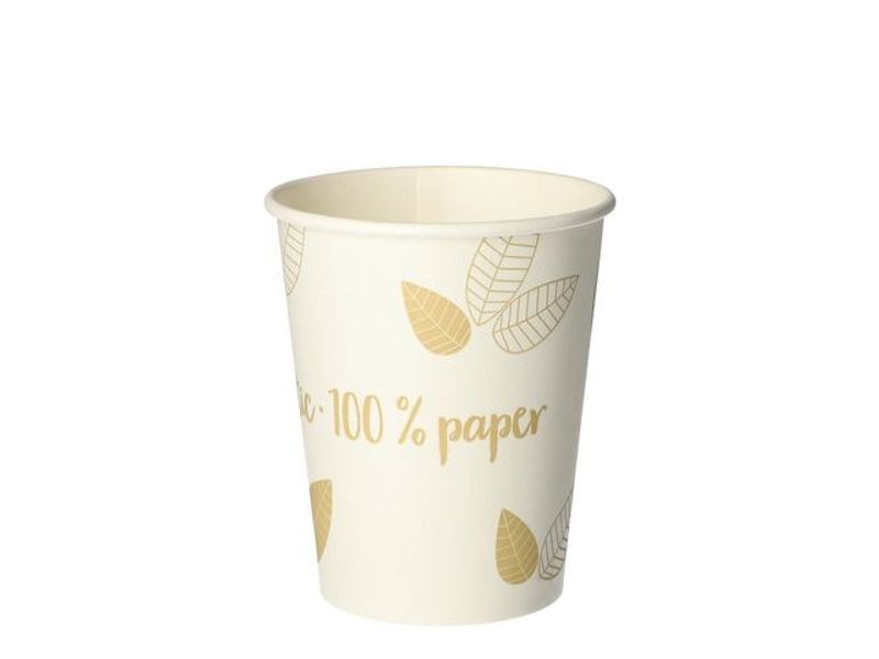 Pappersbägare PURE 240ml z.plast 50/fp