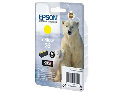 Bläckpatron EPSON C13T26144012 gul