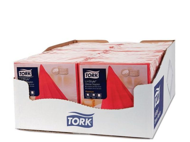 Servett TORK LinStyle röd 39x39  50/fp