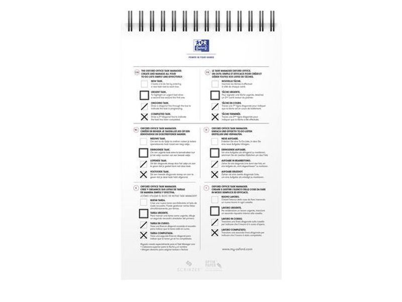 Anteckningsblock OXFORD Task Manager