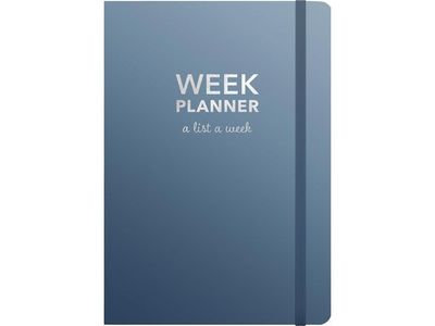 Kalender Week planner odaterad blå- 1051