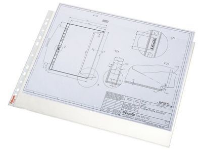 Plastficka ESSELTE A3L prägl 0,08mm50/fp