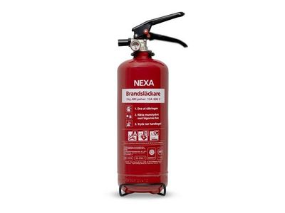 Brandsläckare NEXA 2kg pulver röd 13A