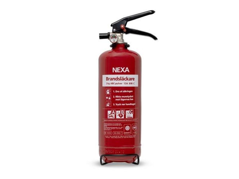 Brandsläckare NEXA 2kg pulver röd 13A