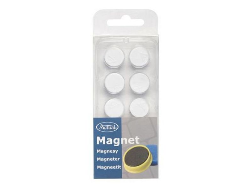 Magnetknappar ACTUAL 16mm vit 10/fp