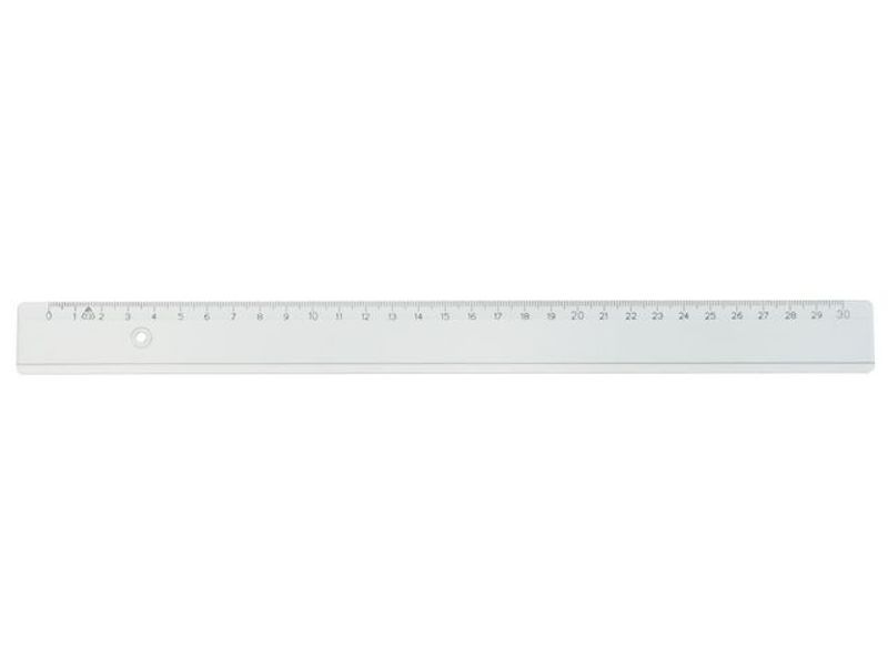 Linjal 30 cm cm/mm-gradering plast 10/fp