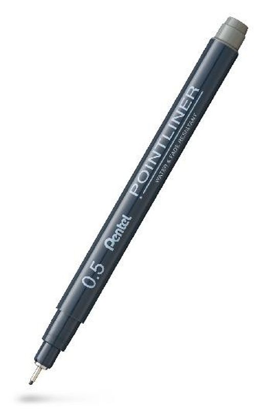 Fineliner Pentel POINTLINER 0,5 grå