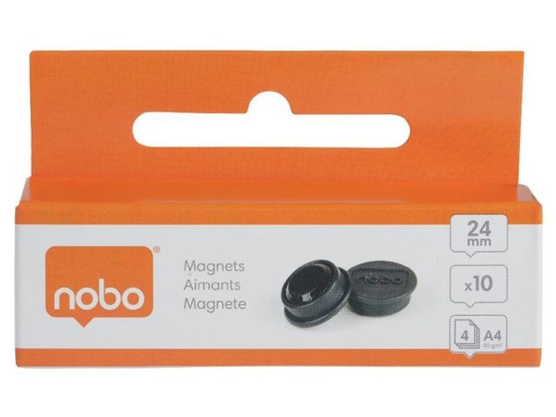 Magnet NOBO svart 24mm 10/fp