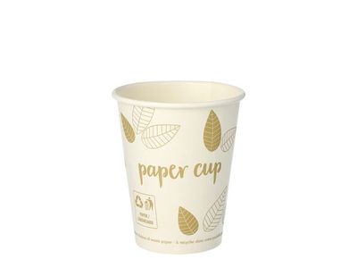 Pappersbägare PURE 240ml z.plast 50/fp