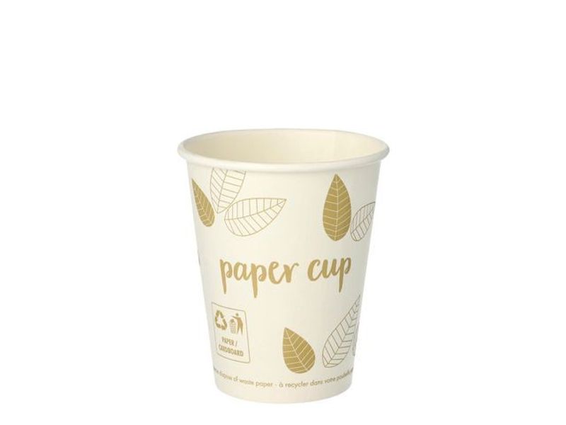Pappersbägare PURE 240ml z.plast 50/fp