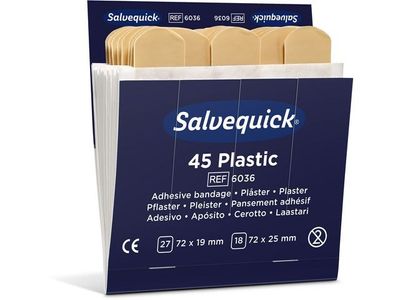 Plåster SALVEQUICK refill plast 45/fp