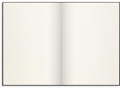 Ant.bok BURDE A4 textil linj svart