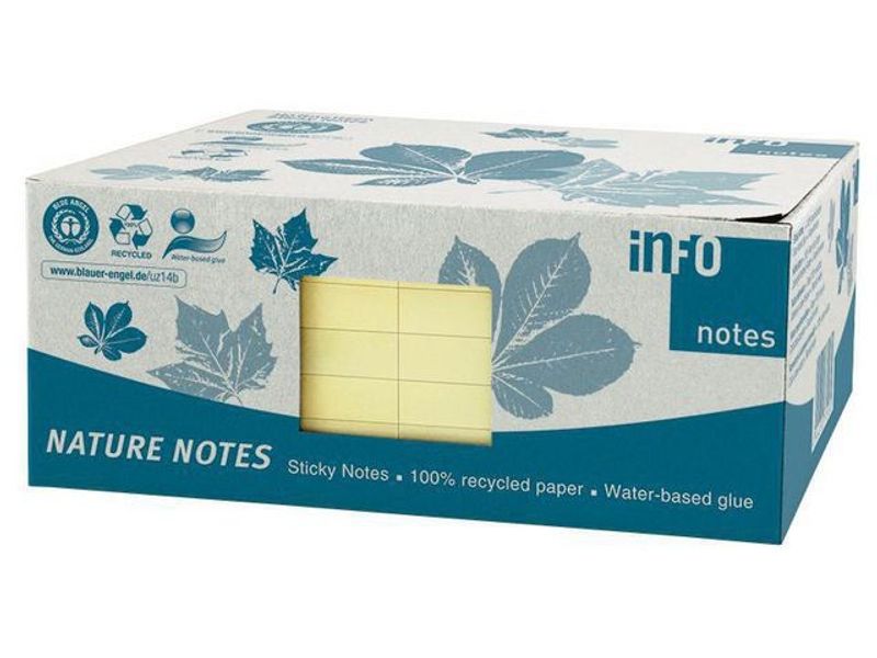 Notes INFO NOTES recy 75x125 gul 12/fp