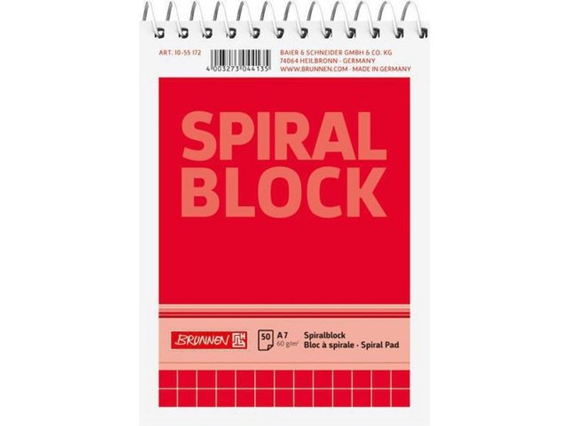 Spiralblock A7 60g 50 blad Rutat