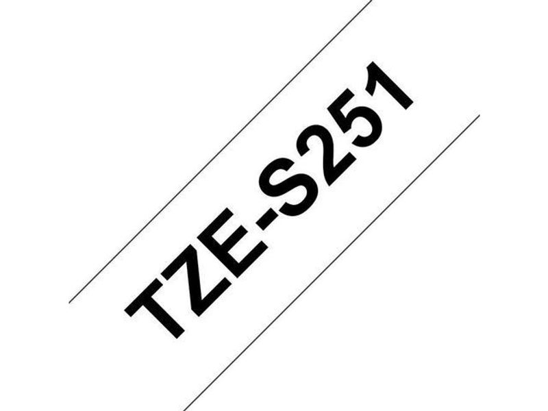 Tape BROTHER TZES251 24mm svart på vit