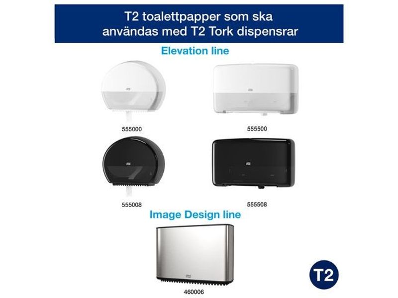 Toalettpapper TORK Uni T2 2-lag 12/fp