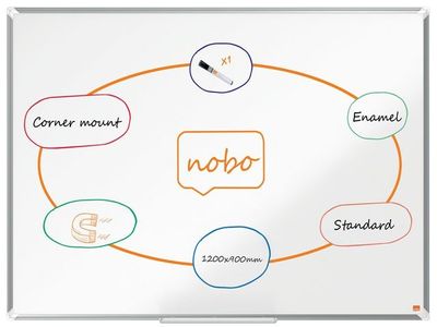 Whiteboard NOBO premium emalj 120x90cm