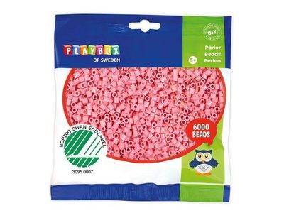 Rörpärlor pastell rosa 6000/fp