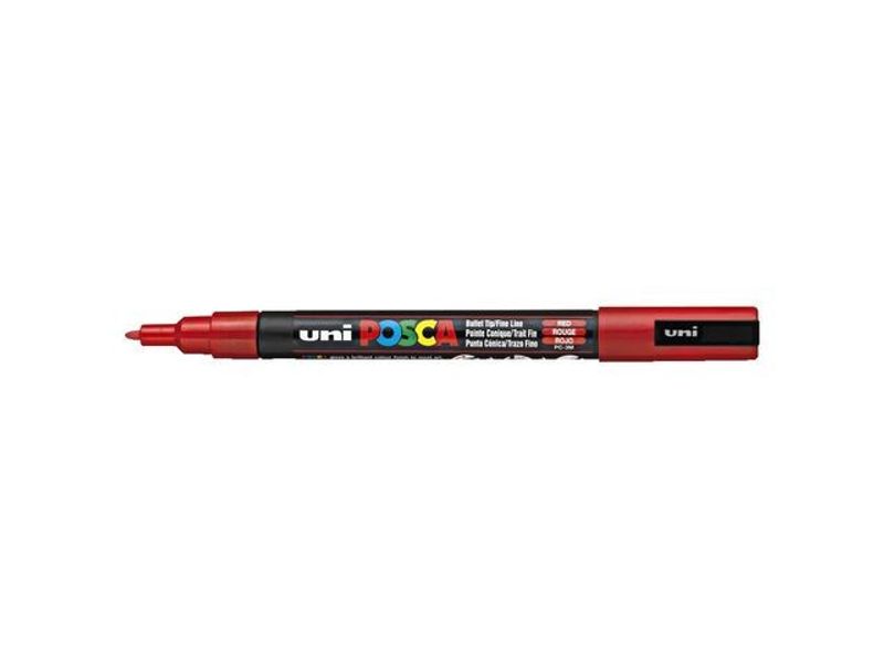 Märkpenna UNI Posca PC-3M röd