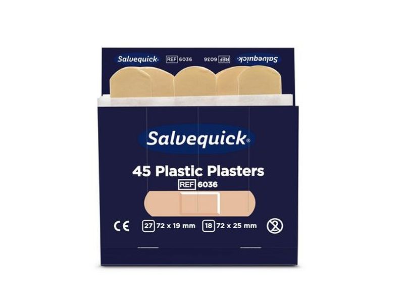 Plåster SALVEQUICK refill plast 45/fp