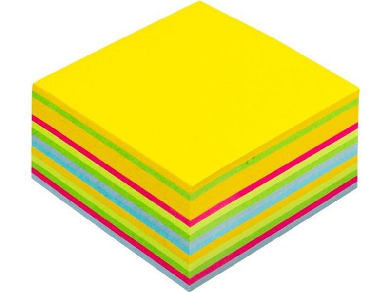 Notes POST-IT kub 76x76mm sort. färger