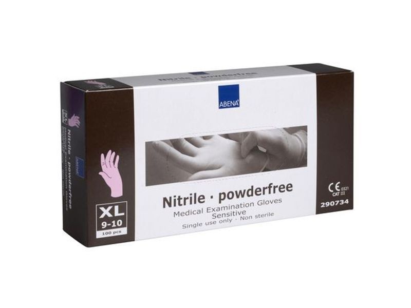 Nitrilhandske puderfri rosa XL 100/fp