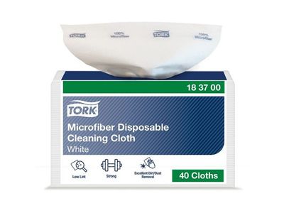 Microfiberduk TORK 29,5x34cm vit 40/fp