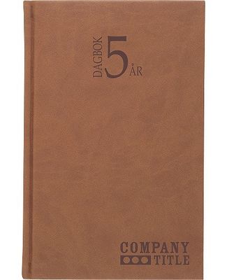 5-årsdagbok konstläder cognac-1055