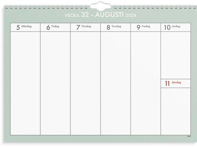 Väggkalender Veckoplan 24/25