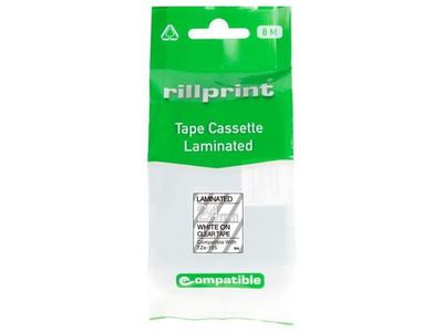 Tape 24mm TZe-155 vit på klar