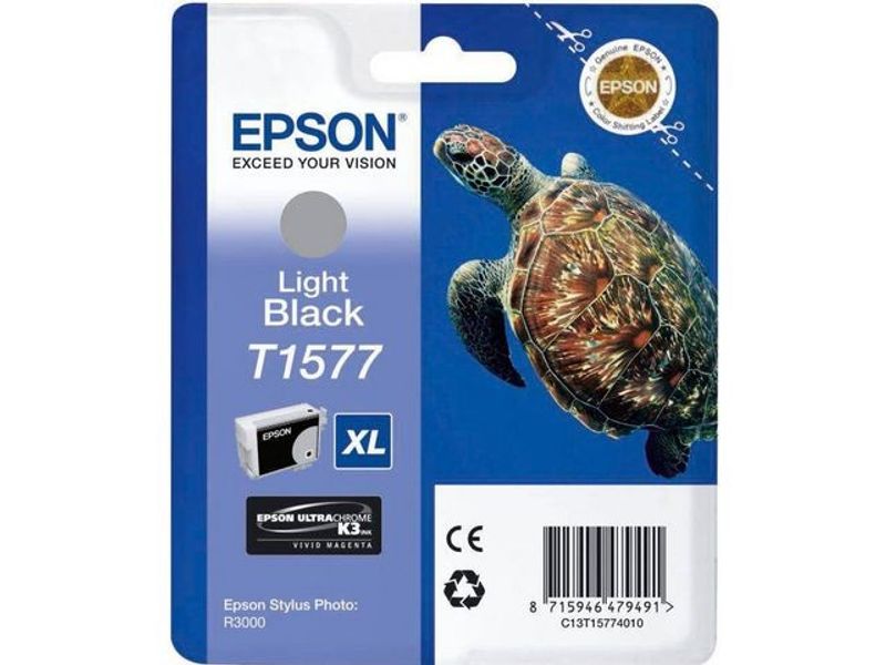 Bläckpatron EPSON C13T15774010 lj.svart