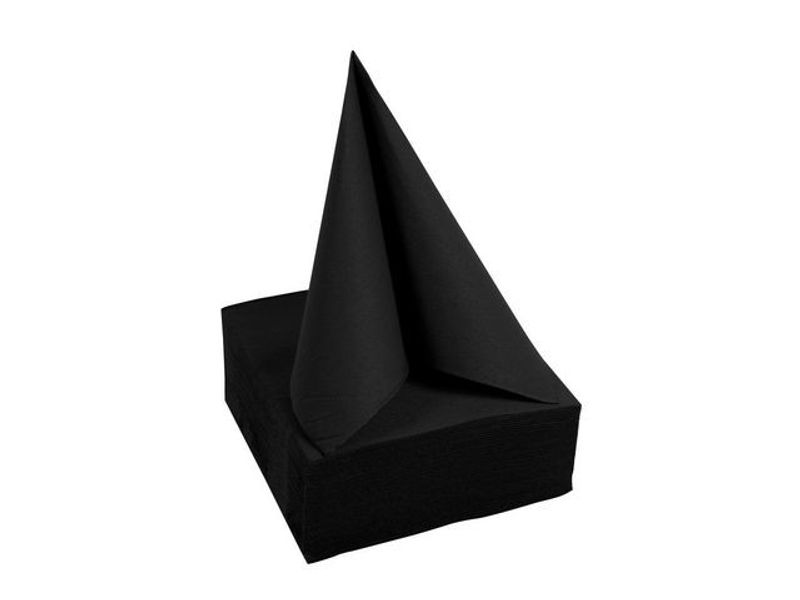Servett 2-lags EXACO 38x38cm svart 40/fp