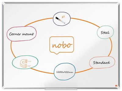 Whiteboard NOBO premium stål 120x90cm