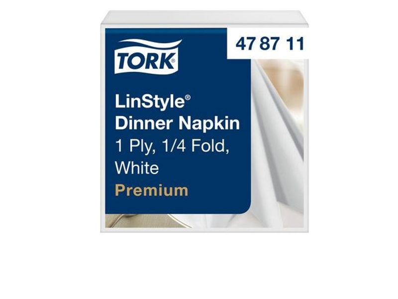 Servett TORK LinStyle 39x39cm vit 50/fp