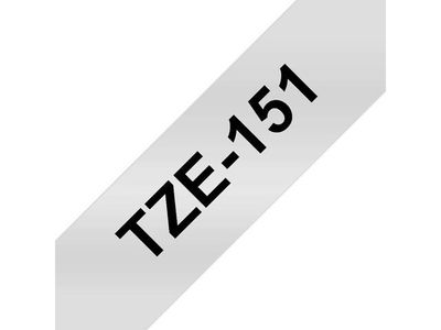 Tape BROTHER TZE151 24mm svart på klar