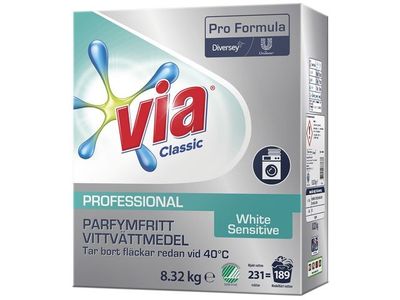 Tvättmedel VIA Pro F. White Sens 8,32kg
