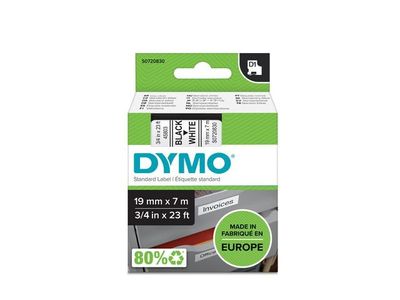 Tape DYMO D1 19mm svart på vit