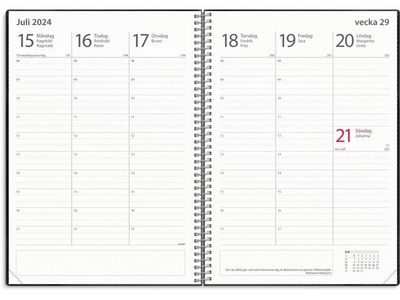 Kalender Study Twist svart A5 24/25