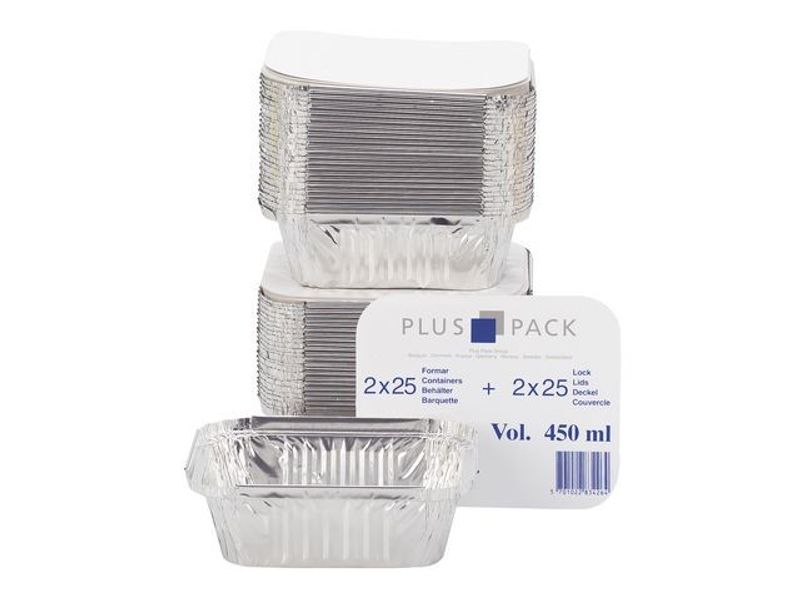 Aluminiumform inkl. lock 450ml 50/fp