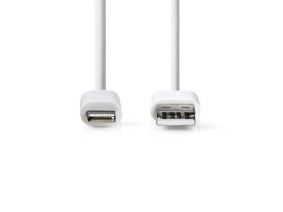 Kabel NEDIS Lightning - USB A 1m vit