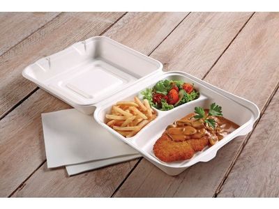 Matlåda takeaway-box Bagasse 25/fp