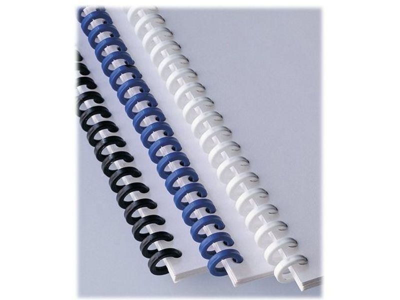 Plastspiral GBC Clickbind 8mm vit 50/fp