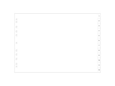 Plastregister A3L PP 1-12 frostad