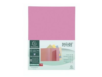 Mapp EXACOMPTA 1-klaff 160g rosa 100/fp