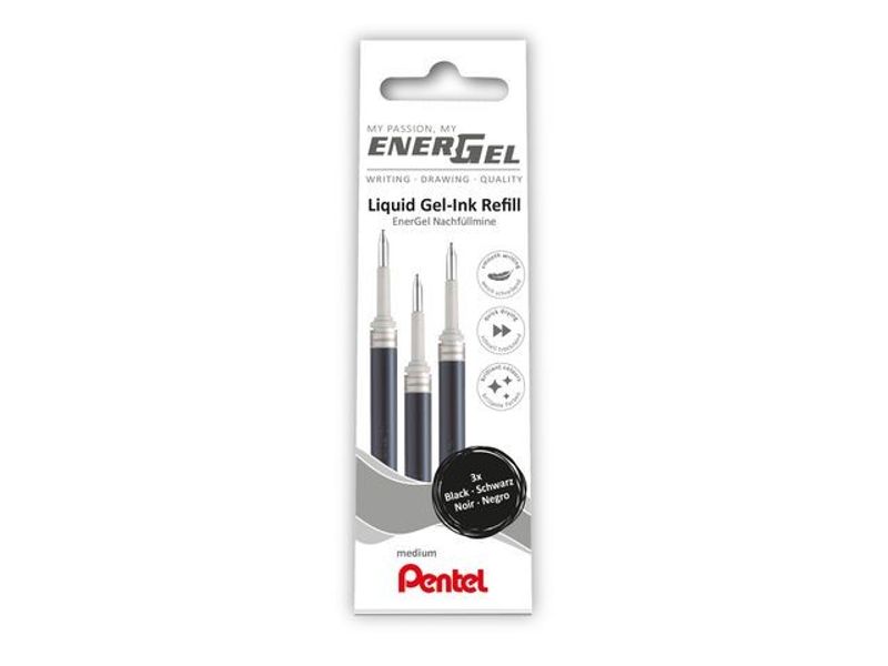 Refill PENTEL LR7 ENERGEL 0,7 svart 3/fp