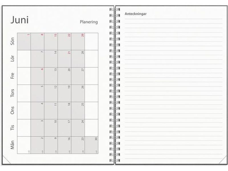 Kalender Study Textile grå A5 24/25