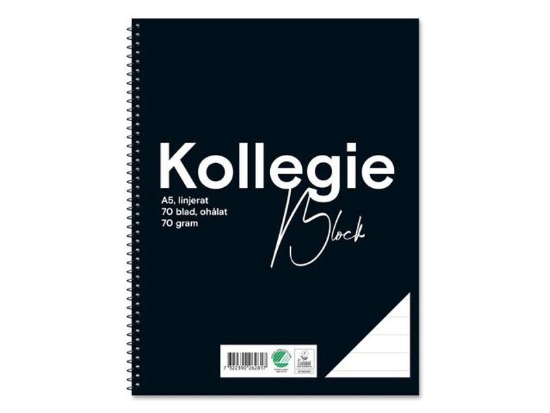 Kollegieblock FW A5 70g 70bl linj oh