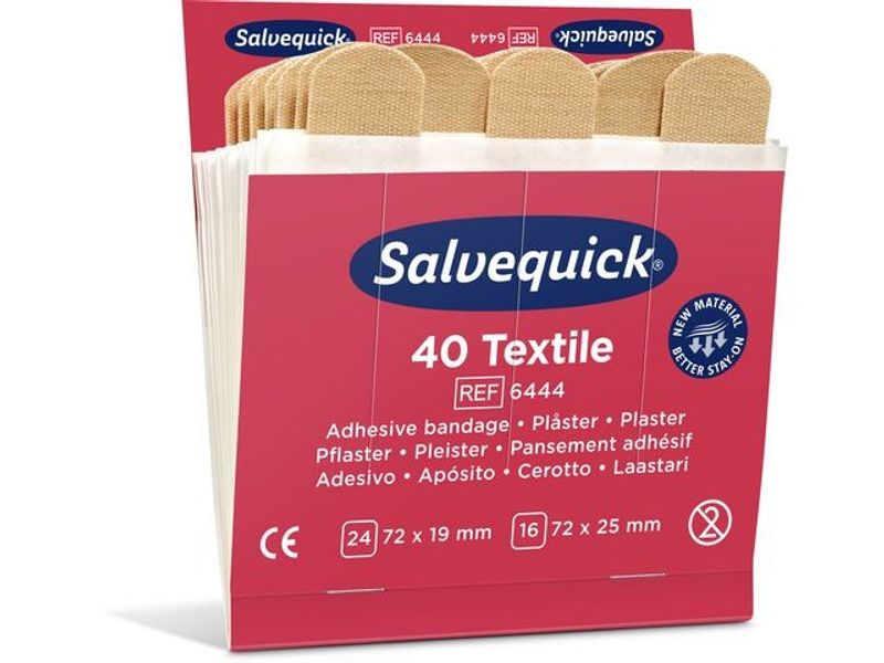 Plåster SALVEQUICK refill textil 40/fp